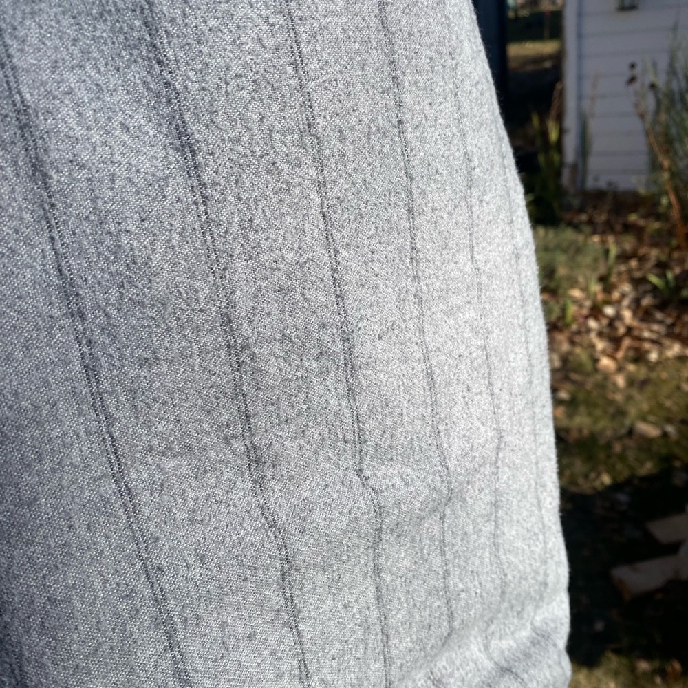 Gray Stripe Luxury German Flannel Queen Sheet Set -- top/fitted/2 pillowcases - Picture 2 of 4